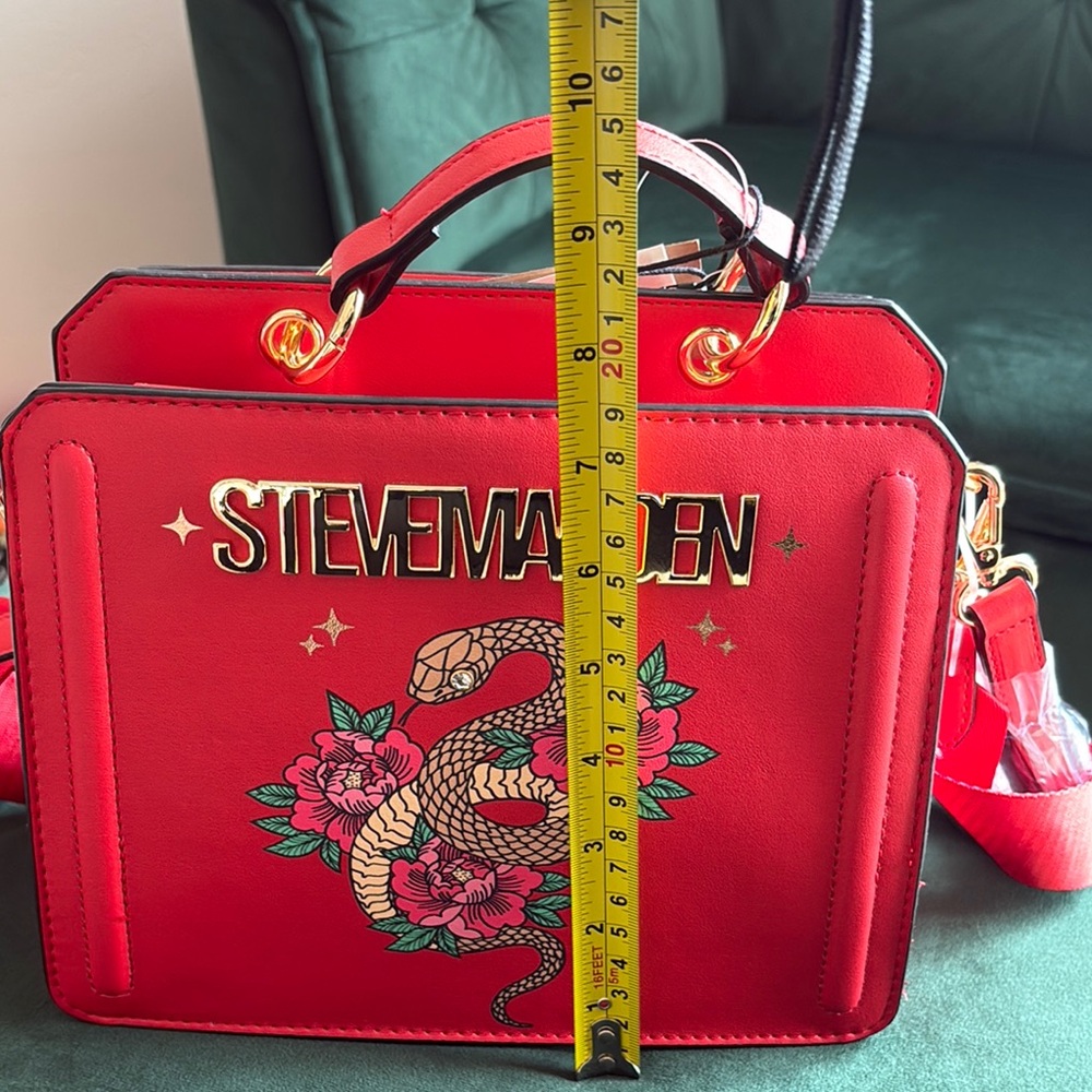 *RARE* Steve Madden Red Bevelyn Purse Lunar New Year Year of the Snake - Picture 13 of 15